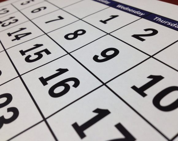 closeup image of a calendar